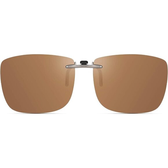 Polarized Clip On Sunglasses for Prescription Glasses Men Women Compact Fit UV